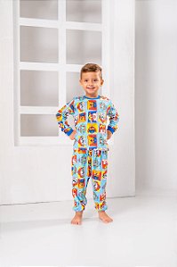 Pijama Infantil Suede Fechado Patrulha Canina
