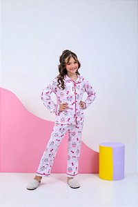 Pijama Ameriano Manga Longa Marie