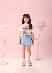Blusa Infantil Etiquetas Hello Kitty Momi