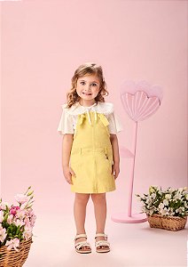Jardineira Infantil Sarja Verde Citris Momi