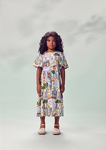 Vestido De Malha Infantil Selos Anime