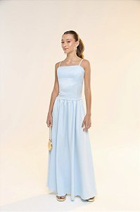 Vestido Longo Azul Estela Bobbyluu