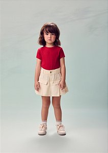 Blusa Infantil Vermelha Malha Canelada Anime