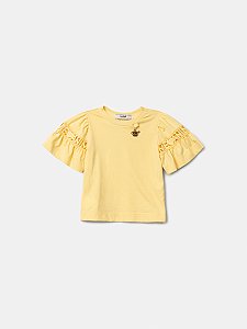 Blusa Infantil Com Entremeio Amarelo Anime