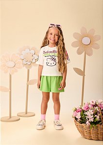 Conjunto Infantil Hello Kitty Verde Momi