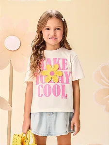 Blusa Infantil Cool Com Flor De Tricot Momi