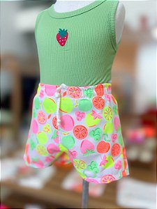 Short Infantil Frutas Nini Bambine