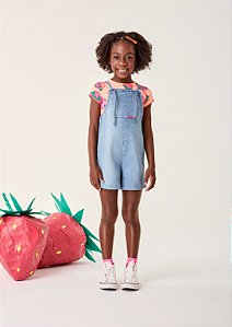 Jardineira Jeans Infantil Bimbi