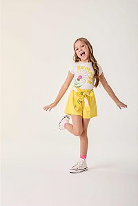 Conjunto Infantil Summer Flor Amarelo Bimbi