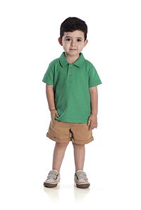 Conjunto Infantil Polo Verde Nini E Bambine