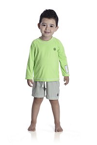 Bermuda Infantil Listras Verde Nini Bambine