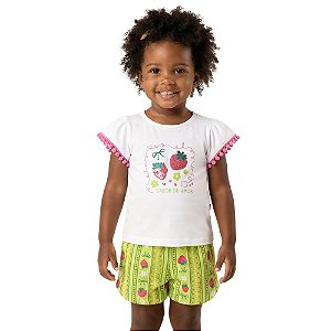 Conjunto Infantil Morangos Jaca Lele