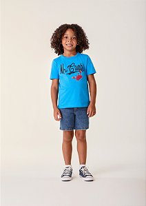 Camiseta Infantil Crab Azul Bimbi