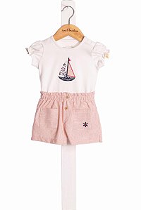 Conjunto Bebe Com Shorts E Barquinho Nini Bambine