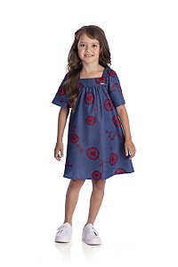 Vestido Infantil Bordado Vermelho Nini Bambine