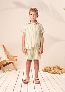 Bermuda Infantil Listras Urso Youccie