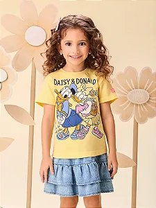 Blusa Infantil Daisy E Donald Amarelo Momi