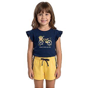 Conjunto Infantil Bike Flores Jaca Lele