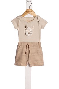 Conjunto Bebe Lhama Bege Nini Bambine