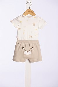 Conjunto Bebe Ursinho Bege Nini Bambine