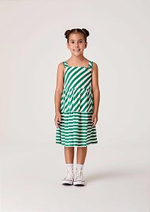 Vestido Infantil Compose De Listras Bimbi