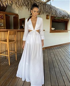 Vestido Longo Off White - Carol dias