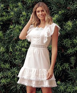 Vestido Curto Off White - Leblog