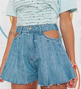 Short jeans gode com abertura - alcance