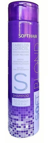Shampoo Matizador Blond Softhair Efeito Desamarelador 300 mL