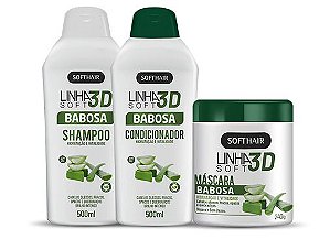 Soft Hair Linha 3D Babosa Kit 3 Passos Hidratação E Vitalidade