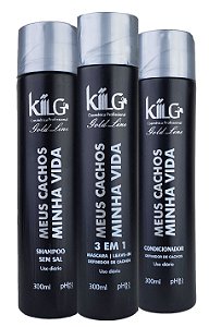 Kiilg Cosmésticos Kit Definidor De Cachos Meus Cachos Minha Vida 3 Passos