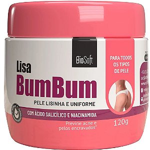 Creme Lisa Bumbum Bio Soft Pele Lisinha E Uniforme  120g