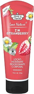 Flores E Vegetais Loção Hidratante Corporal Morango 200g