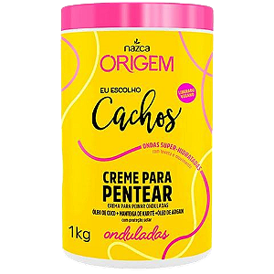 Creme Para Pentear Eu Escolho Cachos Onduladas Nazca Origem 1kg