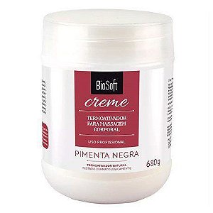 Bio Soft Creme Pimenta Negra Termoativador Para Massagem Corporal 680 g