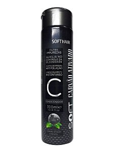  Soft Hair Condicionador Carvão Ativado Auxilia no Controle de Oleosidade