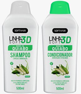 Softhair Baba de Quiabo Shampoo e Condicionador Linha 3D Line Soft