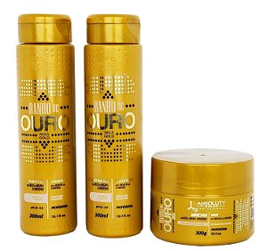 Absoluty Color Banho de Ouro Shampoo Condicionador e Máscara Home Care