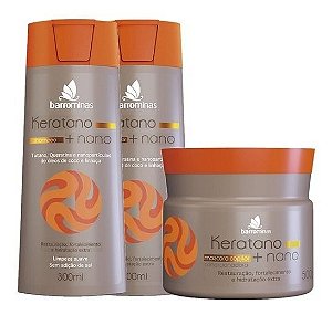 Keratano Nano Barrominas Kit Shampoo Condicionador e Máscara