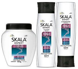 Skala Bomba de Vitaminas SOS Auxilia No Crescimento Kit Completo