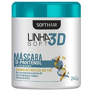 Linha 3D Softhair Máscara D-Pantenol E Colágeno 240g