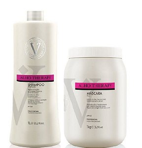 Kit Shampoo E Máscara Alho Therapy Varcare Vip Line Collection 1Kg