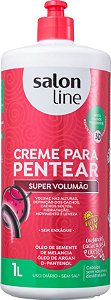 Salon Line Creme Para Pentear Super Volumão 1L Com Filtro UV