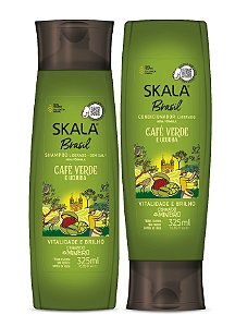 Kit Skala Brasil Café Verde E Ucuuba Shampoo E Condicionador Crescimento Capilar