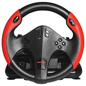 Volante Gamer Com Pedal Ps4 Ps3 Xbox One Pc Multilaser Js087