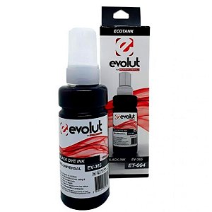 Tinta Evolut Corante Universal - Preto - 100ml - Epson HP