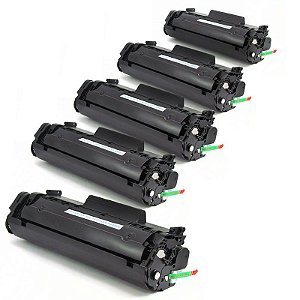 Kit com 5 Toner Compatível HP 12A Q2612A 1010 1018 1020 1022 M1005 - Nova Premium