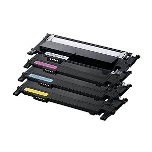 Kit 4 Toners Samsung CLP365 sendo 1 de cada Cor Compativeis CLT406 CLP360 CLX-3305 C-460W