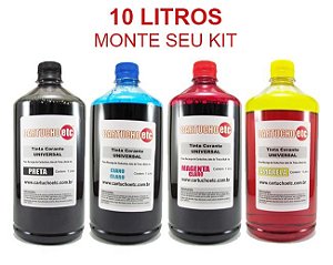 Monte seu Kit com 10 Litros de Tinta Formulabs Corante Universal - HP Epson Canon Lexmark Brother