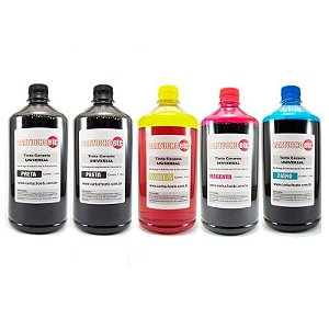 Kit com 5 Litros de Tinta Formulabs Corante Universal - HP Epson Canon Lexmark Brother